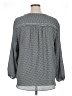 Max Studio 100% Polyester Houndstooth Gray Long Sleeve Blouse Size 1X - photo 2