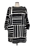 ELOQUII 100% Polyester Stripes Black Casual Dress Size 22 - photo 1