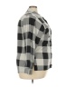 Eye Candy 100% Polyester Plaid Gray 3/4 Sleeve Blouse Size 3X - photo 4
