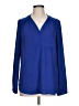 Pleione Blue Long Sleeve Blouse Size L - photo 1