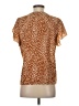 Shein 100% Polyester Animal Print Brown Short Sleeve T-Shirt Size 4 - photo 2