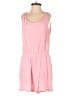 Pink Lily 100% Cotton Solid Pink Romper Size S - photo 1