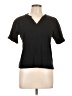ON FIRE 100% Cotton Black Short Sleeve Blouse Size L - photo 1