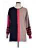 First Love Color Block Brown Pullover Sweater Size L - photo 1