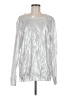 Norma Kamali Silver Long Sleeve Blouse Size M - photo 1