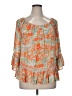 Unbranded 100% Rayon Orange 3/4 Sleeve Blouse Size 0X - photo 1