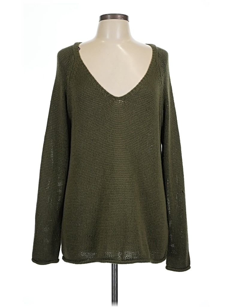 Pre-owned H&m Pullover Sweater In Green