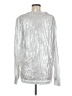 Norma Kamali Silver Long Sleeve Blouse Size M - photo 2