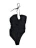 Unbranded Solid Black One Piece Swimsuit Size L - photo 1