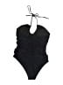 Unbranded Solid Black One Piece Swimsuit Size L - photo 2