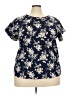 Shein Curve 100% Polyester Blue Short Sleeve Blouse Size 3X - photo 1