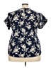 Shein Curve 100% Polyester Blue Short Sleeve Blouse Size 3X - photo 2