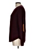 Lety & Me Chevron-herringbone Burgundy Pullover Sweater Size L - photo 5