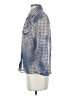 Love on a Hanger 100% Polyester Checkered-gingham Blue 3/4 Sleeve Blouse Size S - photo 5
