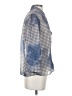 Love on a Hanger 100% Polyester Checkered-gingham Blue 3/4 Sleeve Blouse Size S - photo 4