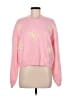 Listicle Floral Pink Pullover Sweater Size L - photo 1