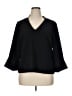 Etcetera Black 3/4 Sleeve Blouse Size 16 - photo 2