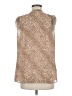 Banana Republic 100% Polyester Animal Print Tan Sleeveless Blouse Size M - photo 2