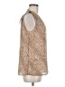 Banana Republic 100% Polyester Animal Print Tan Sleeveless Blouse Size M - photo 4