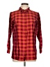 Orvis Checkered-gingham Burgundy Long Sleeve Button-Down Shirt Size L (estimated) - photo 1