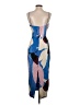 Rebecca Malone 100% Polyester Graphic Blue Cocktail Dress Size 4 - photo 2