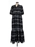 Ann Taylor 100% Polyester Print Blue Casual Dress Size L (tall) - photo 1