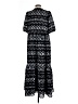 Ann Taylor 100% Polyester Print Blue Casual Dress Size L (tall) - photo 2