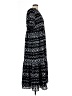 Ann Taylor 100% Polyester Print Blue Casual Dress Size L (tall) - photo 4