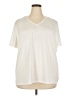 Real Essentials Ivory Short Sleeve Top Size 3X - photo 1
