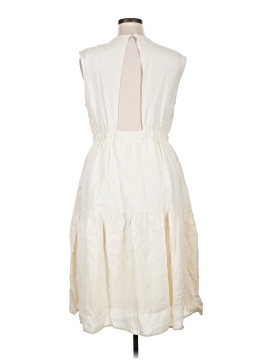 strapless open back dress Linen Apron Mini Dress | Sustainable European Flax Linen main image 1