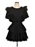 LoveShackFancy 100% Cotton Jacquard Polka Dots Solid Tropical Black Cocktail Dress Size L - photo 1