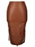 Unbranded Brown Faux Leather Skirt Size M - photo 1