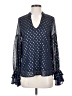 Listicle 100% Polyester Polka Dots Blue Long Sleeve Blouse Size S - photo 1