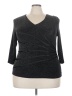 Connected Apparel Gray 3/4 Sleeve Top Size 3X - photo 1