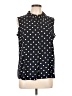 Tommy Hilfiger Polka Dots Black Sleeveless Blouse Size L - photo 1