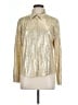 Assorted Brands 100% Polyester Metallic Gold Long Sleeve Blouse Size L - photo 1