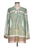 Gretchen Scott Designs 100% Polyester Green Long Sleeve Blouse Size L - photo 1