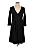 Splendid Solid Black Casual Dress Size L - photo 1