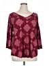 Evri Burgundy 3/4 Sleeve Top Size 0X - photo 1