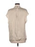 MNG 100% Polyester Tan Sleeveless Blouse Size 10 - photo 2