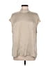 MNG 100% Polyester Tan Sleeveless Blouse Size 10 - photo 1