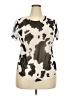 HAUTE FOX Ivory Short Sleeve Blouse Size 2X - photo 1