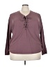 Torrid Burgundy Long Sleeve Blouse Size 3X Plus (3) - photo 1