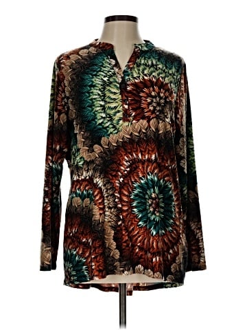 Cubism Long Sleeve Blouse (view 1)