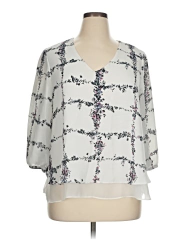 LC Lauren Conrad 3/4 Sleeve Blouse (view 1)