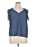 Max Studio Stars Blue Short Sleeve Blouse Size XL - photo 1