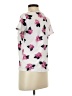 Karen Scott Hearts Ivory Short Sleeve Blouse Size XS - photo 2