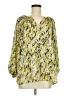 Kasper 100% Polyester Yellow Long Sleeve Blouse Size M - photo 1