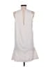 Parker 100% Polyester Solid White Casual Dress Size L - photo 2