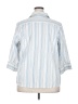 Riders Stripes Blue 3/4 Sleeve Button-Down Shirt Size 2X - photo 2